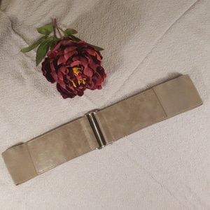 Express Taupe stretch belt size M/L